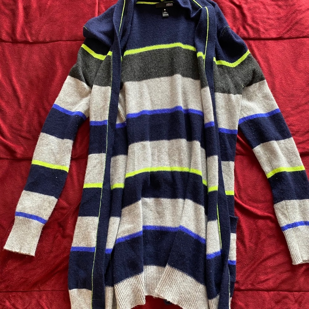 Striped Cashmere Cardigan - Picture 2 of 3